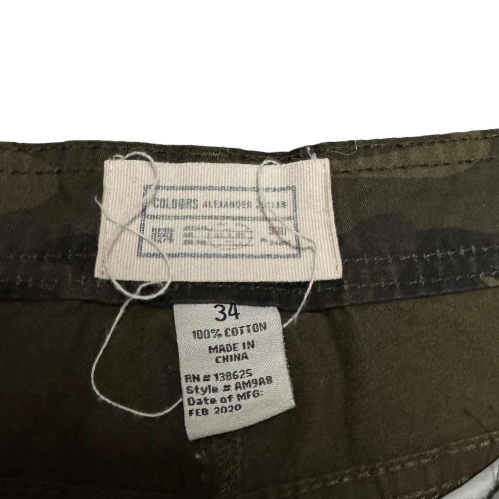Colours Alexander Julian Camouflage Baggy Cotton Cargo Shorts Men's 34 (Fits 37)